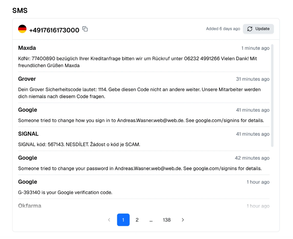 Auf die SMS warten