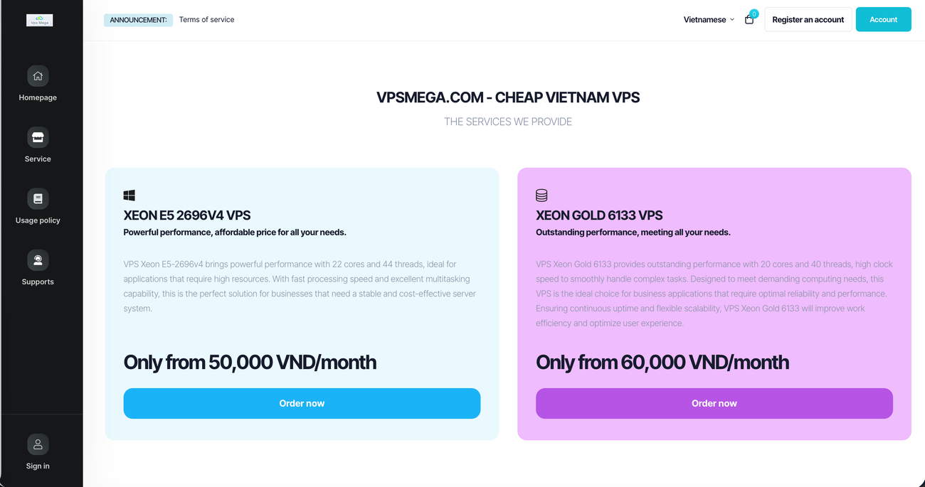 vpsmega showcase image 2
